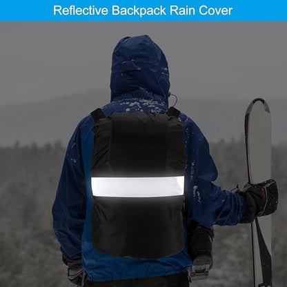 PATIKIL Waterproof Backpack Rain Cover, Non-Slip Backpack Cover with Reflective Strap Stay Dry for Hiking, Camping, Hunting
