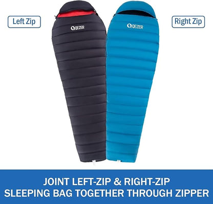 Ultralight Down Sleeping Bag for Adults with 600 Fill Power, Compact Sleeping Bag for Backpacking, Hiking and Camping