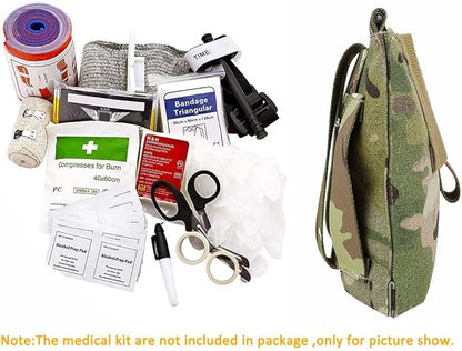 KRYDEX Tactical Blow Out Kit Bag Medical Pouch First Aid Bag IFAK Pouch with MOLLE and Belt Loop
