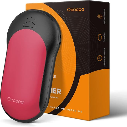 OCOOPA Rechargeable Hand Warmer 10000mAh,Portable Electric Hand Heater,Up to 15 Hours,USB Battery Operated Handwarmer for Camping,Hiking,Hunting,Golf,Warm Tech Gifts,Halo H01