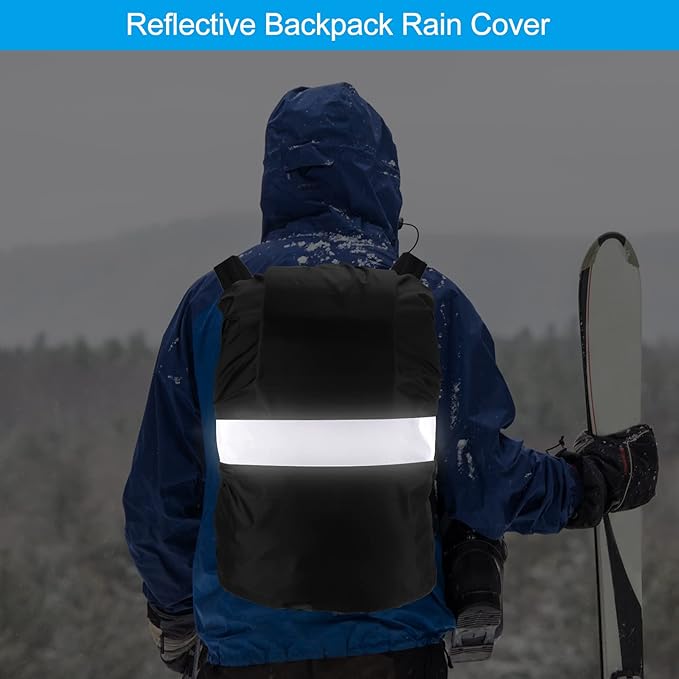 PATIKIL Waterproof Backpack Rain Cover, Non-Slip Backpack Cover with Reflective Strap Stay Dry for Hiking, Camping, Hunting