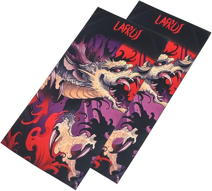 LAFROI 2-Pack Cooling Quick Dry Sports Towel Blood Moon 39x19.5-inch