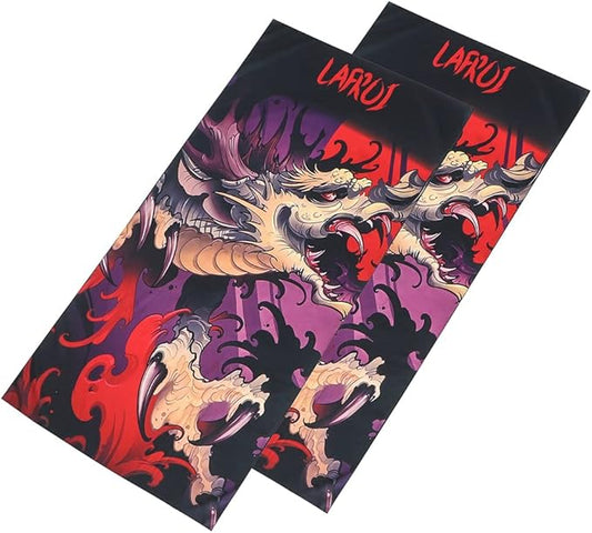 LAFROI 2-Pack Cooling Quick Dry Sports Towel Blood Moon 39x19.5-inch
