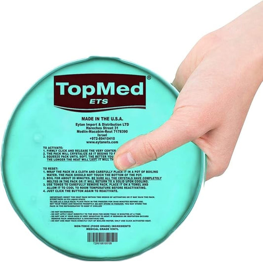 TopMed ETS Instant Reusable Heat Pack, Reusable Hand Warmer, Instant to Go Pocket Hand Warmer for Camping, Hiking, and Pain Relief, One Click Heating