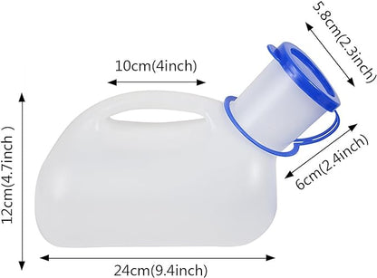 AWOKEN Unisex Urinal, Portable Toilet Urinal for Men and Women, Pee Bottle with a Sealed Lid and Funnel for Elderly Kids and Patients for Camping Outdoor Travel