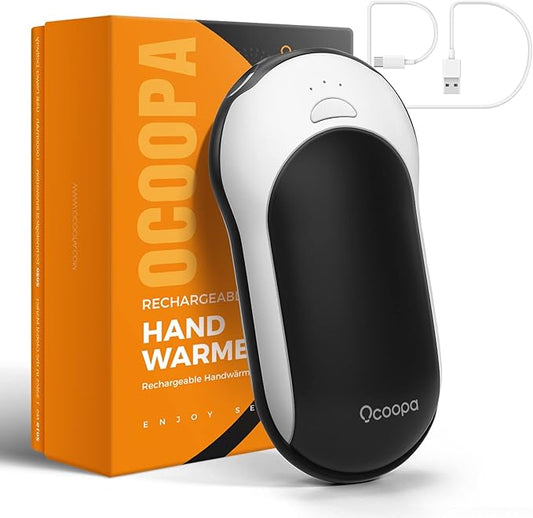 OCOOPA Quick Charge Hand Warmers Rechargeable, 10000 mAh Electric Hand Warmer Power Bank PD, 15hrs Lasting Heat, 3 Levels, Perfect Outdoor Heater for Camping, Hunting, Golf Gifts