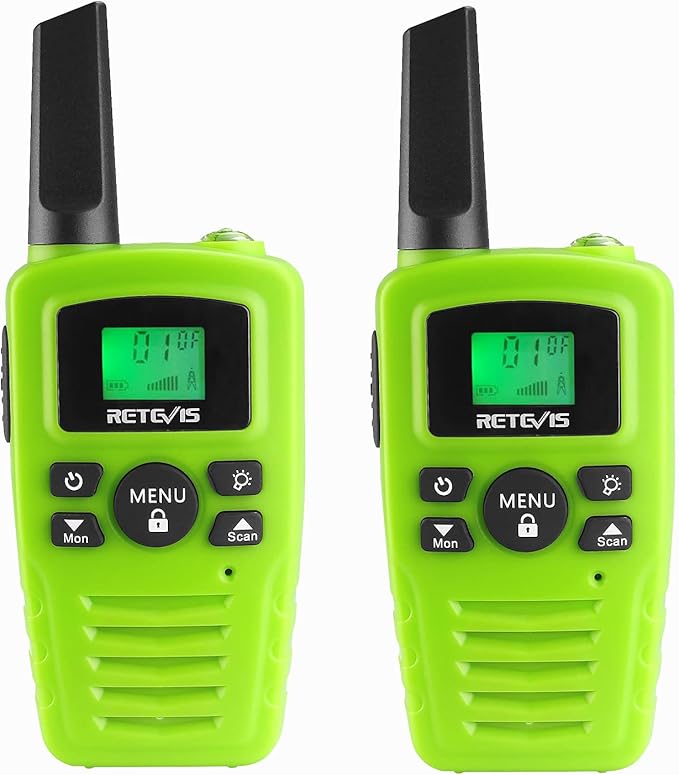 Retevis RA35 Walkie Talkies, Long Range Two Way Radios, Easy to Use, Clear Sound Flashlight Keypad Lock VOX, Toddler Walkie Talkie for Boys Girls, Family 2 Way Radio for Biking, Hiking, Cruise 2 Pcs