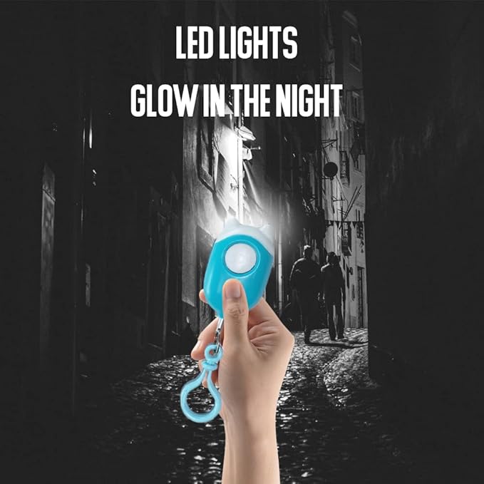 Personal Safety Alarm for Woman, Rechargeable Self Protection Alarm&Keychian 130dB with Double Emergency LED Flashlight for Woman,Men,Kids,Elderly(Christmas Packaging)