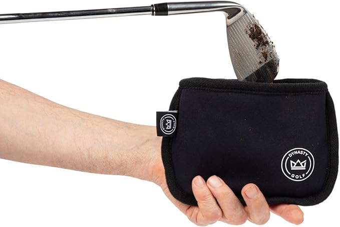 Golf Club Cleaner for Golf Bag - Golf Ball Cleaner Pouch - Waterproof Inside and Dry Outside - Golf Club Brush and Groove Cleaner in One - Golf Ball Washer - Golf Club Bag Accessories