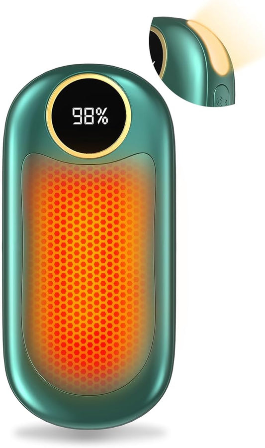 Hand Warmers Rechargeable, 14000mAh Electric Hand Warmer Max 18Hrs Warmth, Dual-Sided Hand Warmers Reusable Heat Up to 131℉, Portable Gloves Handwarmers for Raynauds, Hunting, Golf, Football, Camping
