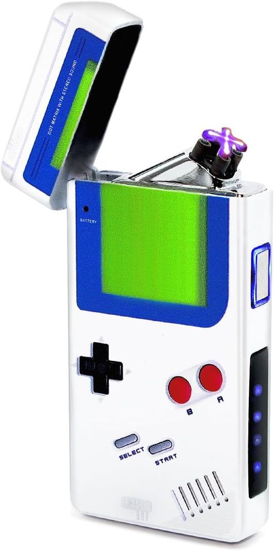Rolls Electric Lighter - USB Rechargeable Cool Lighters - Retro Gamer Gifts for Men - Windproof Electronic Arc Lighter - Candle Lighter - Custom Unique Gadgets - by Rolls Plasma Lighter (Blue)