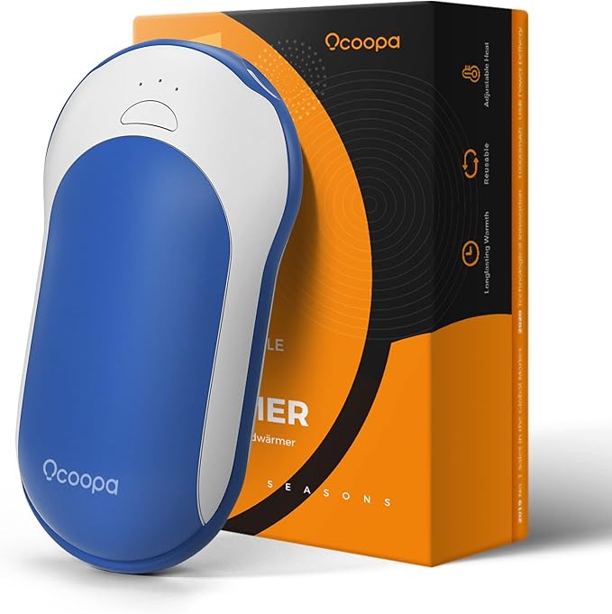 OCOOPA Hand Warmers Rechargeable, 10000mAh Electric HandWarmer, 15hrs Hands Heater, Portable Charger, 3 Levels Heating, Perfect for Golf, Hunting, Camping Gifts, H01