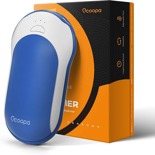 OCOOPA Hand Warmers Rechargeable, 10000mAh Electric HandWarmer, 15hrs Hands Heater, Portable Charger, 3 Levels Heating, Perfect for Golf, Hunting, Camping Gifts, H01