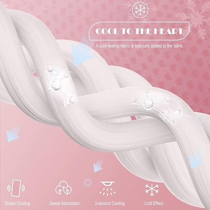 10 Pack Cooling Towels Bulk Microfiber Ice Towel Quick Dry Breathable Chilly Sweat Towel Stay Cool Towel for Neck Face Yoga Gym Workout Running Pilates Beach with Carabin Bag, 40x12'', Pink