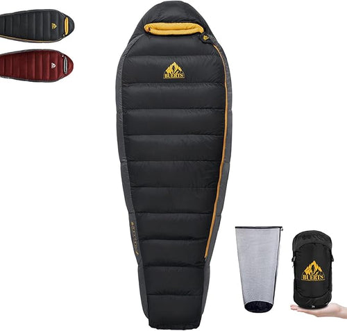 Down Sleeping Bag for Adults Cold Weather Ultralight & Compact 680FP Backpacking Sleeping Bag for Camping, Hiking, Mountaineering