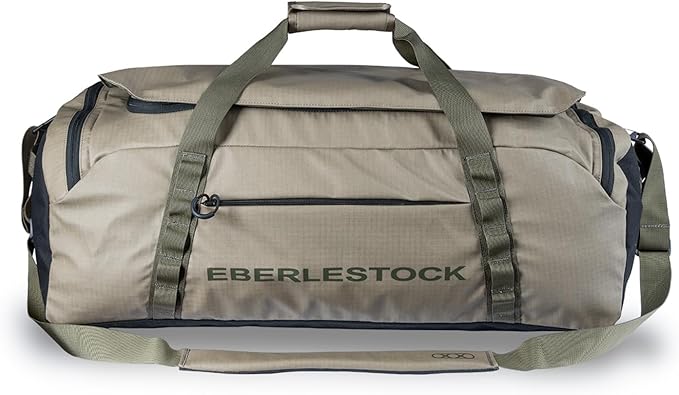 Eberlestock Hyllus Duffel Bag for Men - Durable, Water-Resistant, Small Men's Duffle Bag with Zipper Pockets, Ideal for Travel & Gym, Tactical Gear Bag, Hunting, Fishing, Camping - Dry Earth, 65L