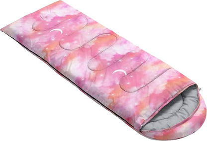 QOOMO Animals Camping Sleeping Bags,3 Season Warm & Cool Weather,Lightweight,Waterproof Sleeping Bags for Adults & Kids,Traveling,and Outdoors,Camping Gear Equipment