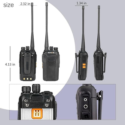 Retevis RT27V MURS 2 Way Radio, Walkie Talkies Rechargeable, Long Range, Multi-Unit Charger, License Free, Rugged, Two Way Business Radios for Emergency Rescue Farm Church(6 Pack)