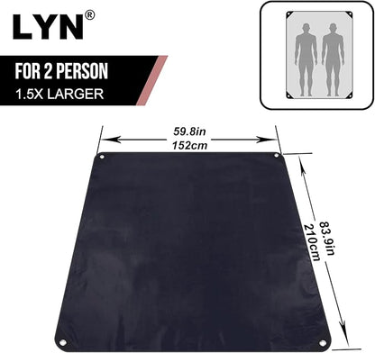 LYN Heavy Duty Emergency Blanket Survival Gear Waterproof Insulated Blanket Emergency Tarp for Camping, Hiking, Bushcraft