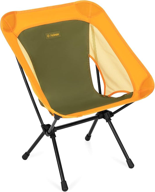 Helinox Chair One (re) High-Performance Camping Chair, 1.97lbs, Lightweight Compact Collapsible Outdoor Chairs, Backpacking, Picnic, Adventures, Flame Multiblock