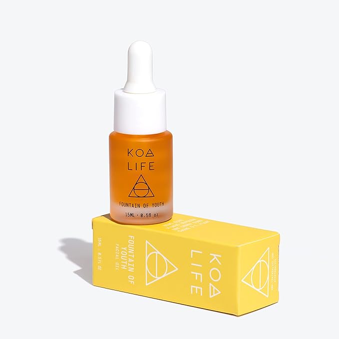 KOA LIFE Fountain of Youth - Hydrating Anti-Aging Rosehip Seed Face Oil for Gua Sha, Moisturizing and Detoxifying, Reduce Puffiness, Organic,15 ml