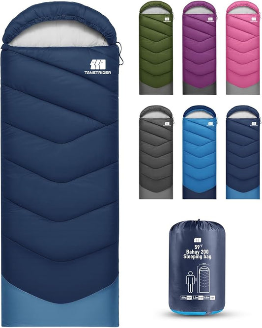 Sleeping Bags for Adults Cold Weather & Warm,Backpacking Camping Sleeping Bag for Tall Girls Boys,Lightweight,Compact,Waterproof Camping Gear for Traveling,Hiking,Hotel,Outdoor & Indoor
