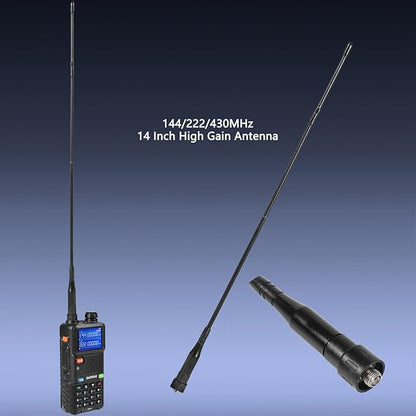 Ham Radio Handheld Baofeng Radio 5RM Long Range Walkie Talkies UV-5R Upgraded Two Way Radio, NOAA Weather, Type C Charging, 999CH Frequency Copy, Rechargeable 2500mAh Battery, Hiking Hunting Trip