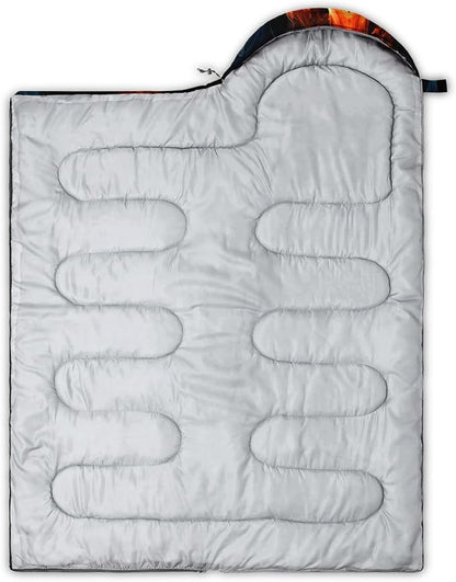 HOSIMA Dear Hunting Pattern Cold Weather Sleeping Bags for Adults,Black Light Weight Sleeping Bags for Kids Adults,WaterProof Sleeping Bags for Outdoors Hiking.