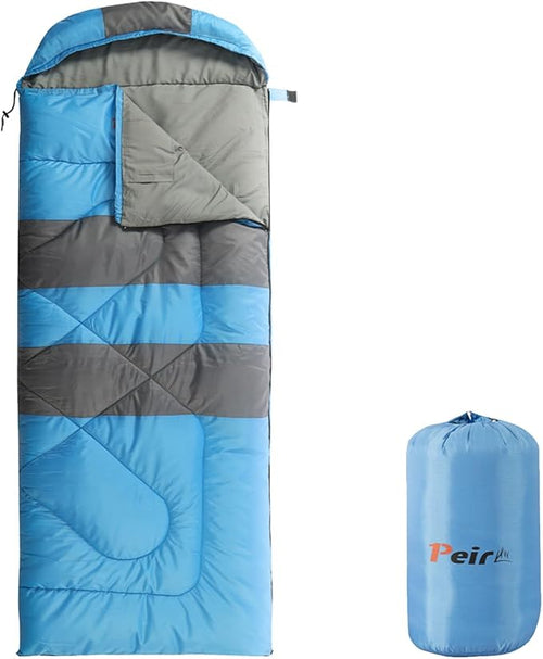 Sleeping Bags, Camping Sleeping Bag for Adults, 3 Season Warm & Cool Weather, Lightweight Waterproof Sleeping Bags for Indoor Outdoor Camping Traveling Backpacking, Pink/Blue/Black