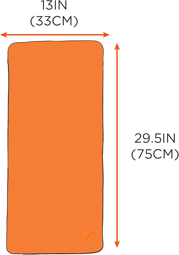 Ergodyne Chill Its 6602 Cooling Towel, Long Lasting Cooling Relief Orange 29.50" x 13.00"