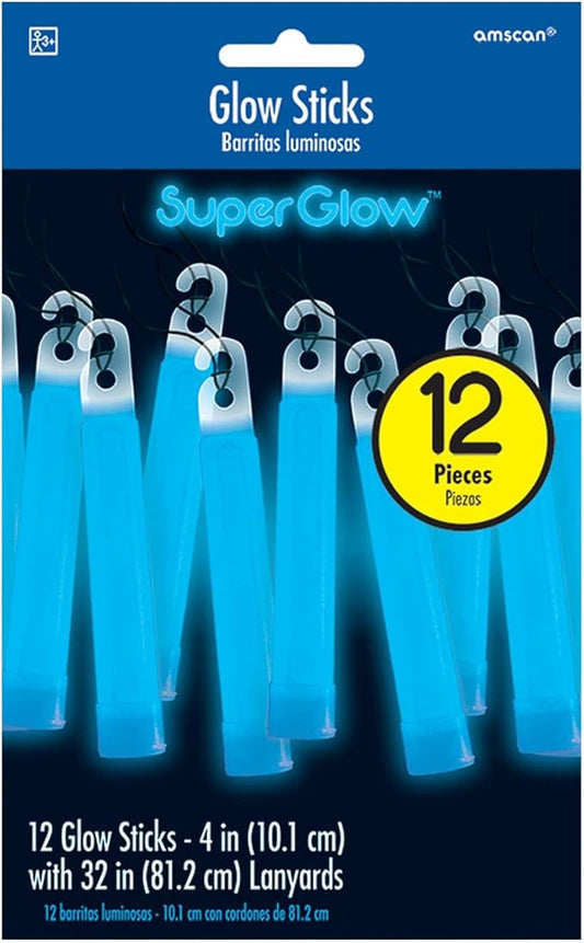 Light Up the Night Blue Glow Stick Value Pack - 4'' (12 Pieces) - Perfect for Parties, Camping & Emergencies