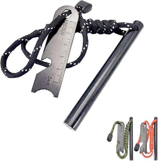 M.T.SCamping Emergency fire Starters Camping Outdoor Starry Sky Firewood Wilderness Survival Matchwood Igniter… (Black)