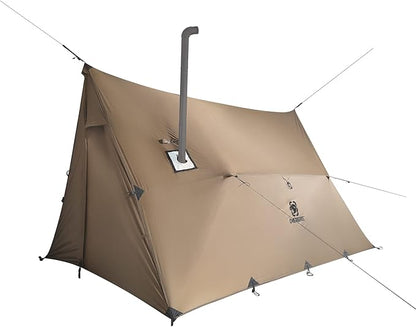 OneTigris ROCDOMUS Hot Tent with Stove Jack, 3000mm Waterproof, Versatile Lightweight Hammock Tent for Camping, Hiking, Backpacking, Bushcraft, Car Trips