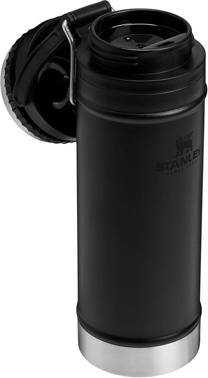 Stanley Travel Mug with Integrated French Press 16 oz | 5 Minute Brew, 4 Hours Hot, Leakproof Lid | Mesh Filter for Coffee Grounds | Insulated Stainless Steel Coffee Maker | BPA-Free