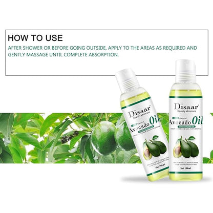 Natural Softening Multi-Purpose Moisturizing Mineral Oil Relive Dry Skin 100ml/3.38fl.oz (Avocado Oil)