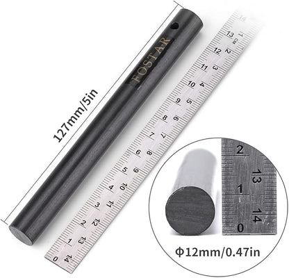 FOSTAR 5 Inch Emergency Weatherproof Flint Ferrocerium Rod Fire Starter, with Whistle, Steel Multitool Striker Paracord Lanyard Handle Survival Ferro Rod Kit