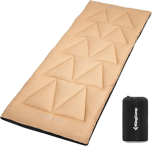 KingCamp Cot Pad Topper for Camping, Soft Warm Non-Slip Cot Mattress, Comfortable Lightweight Sleeping Mat for Outdoor & Indoor, Picnic, Hiking, Backpacking, Yoga