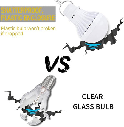 2 Pack USB LED Camping Light 5W, Portable LED Bulb for Garage Warehouse Car Truck Fishing Boat Outdoor Emergency Light Children Bed Room White