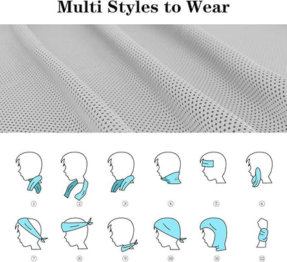 Cooling Towel,Vofler [4 Pack] Cool Towels Microfiber Chilly Ice Cold Head Band Bandana Neck Wrap (40"x 12") for Athlete Men Women Youth Kids Dogs Yoga Outdoor Golf Running Hiking Sports Camping Travel