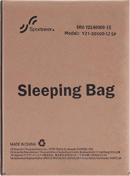 Sportneer Sleeping Bags for Adults, Warm & Cold Weather Sleeping Bag for Adults Kids Boys Girls - Lightweight Compact Camping Gear Equipment, Traveling, Backpacking, Hiking