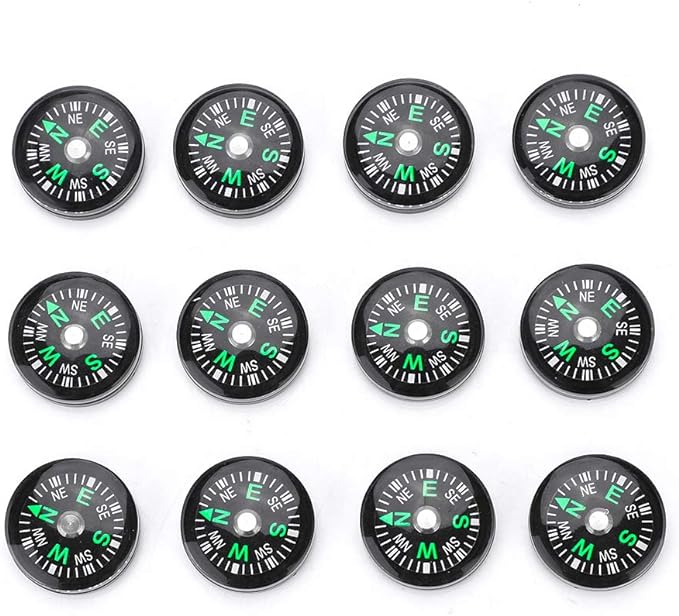 Mini Pocket 20mm 12pcs Mini Pocket Survival Button for Hiking Camping Outdoor Activities Accessory