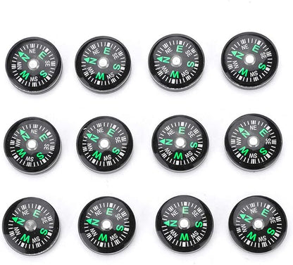 Mini Pocket 20mm 12pcs Mini Pocket Survival Button for Hiking Camping Outdoor Activities Accessory