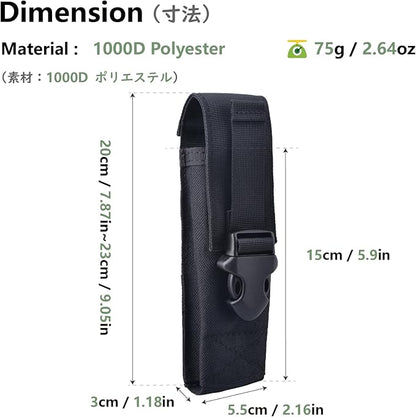 JEELAD Flashlight Accessory Bag Multifunctional Flashlight Bag Molle Accessory Pouch Shoulder Tape Additional Bag Tools Pouch