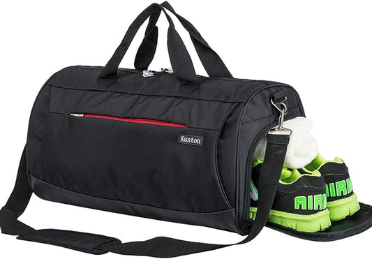 Kuston Sports Small Gym Bag for Men and Women Travel Duffel Bag Workout Bag with Shoes Compartment&Wet Pocket