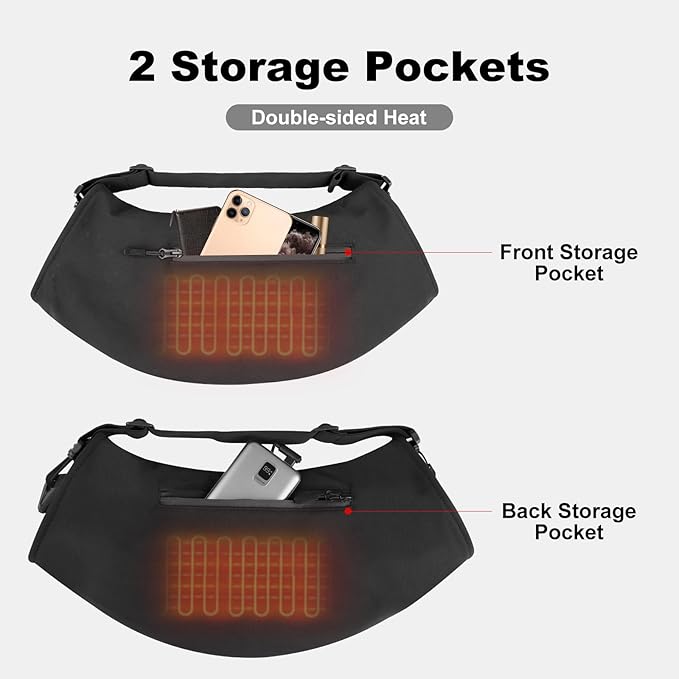 Heated Hand Muff with 10000 mAh Rechargeable Battery Electric Heated Hand Warmer Pouch for Winter Hunting Football Golf Outdoor Walk
