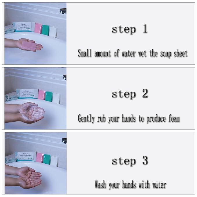 Hand Soap Sheets Soap Paper Sheets Portable Disposable Outdoor Travel Camping Scented Soap 3 Boxes (300 Sheets) Eco-Friendly Products & Cleaning Supplies for Hand Wash (Various Pack)