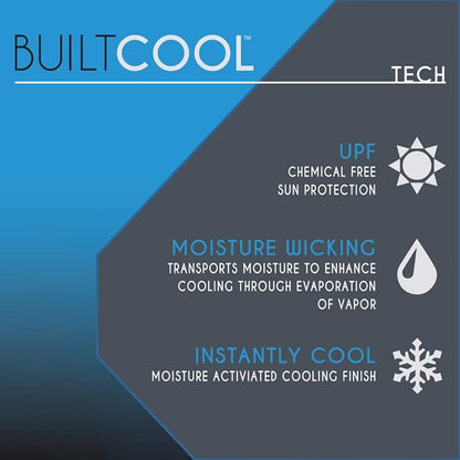 BUILTCOOL Adult Cooling Towel - Men & Women Chilly, Lightweight, Soft, Neck and Face Cooling Towel for Sport, Camping, Hunting, One Size, Blaze, 1 Pack