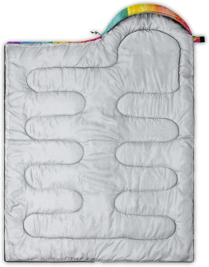 QOOMO Camping Sleeping Bags,3 Season Warm & Cool Weather,Lightweight,Waterproof Sleeping Bags for Adults & Kids,Traveling,and Outdoors,Camping Gear Equipment