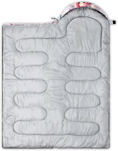 HOSIMA Dear Hunting Pattern Cold Weather Sleeping Bags for Adults,Black Light Weight Sleeping Bags for Kids Adults,WaterProof Sleeping Bags for Outdoors Hiking.