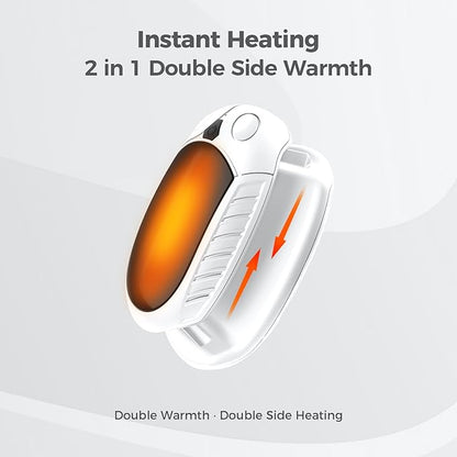 Hand Warmers Rechargeable 2 Pack, AI Temperature Control Pocket Size Electric Handwarmers, Quick Charge Portable Hand Warmer Great Gift for Christmas Outdoors, Hunting, Golf, Camping